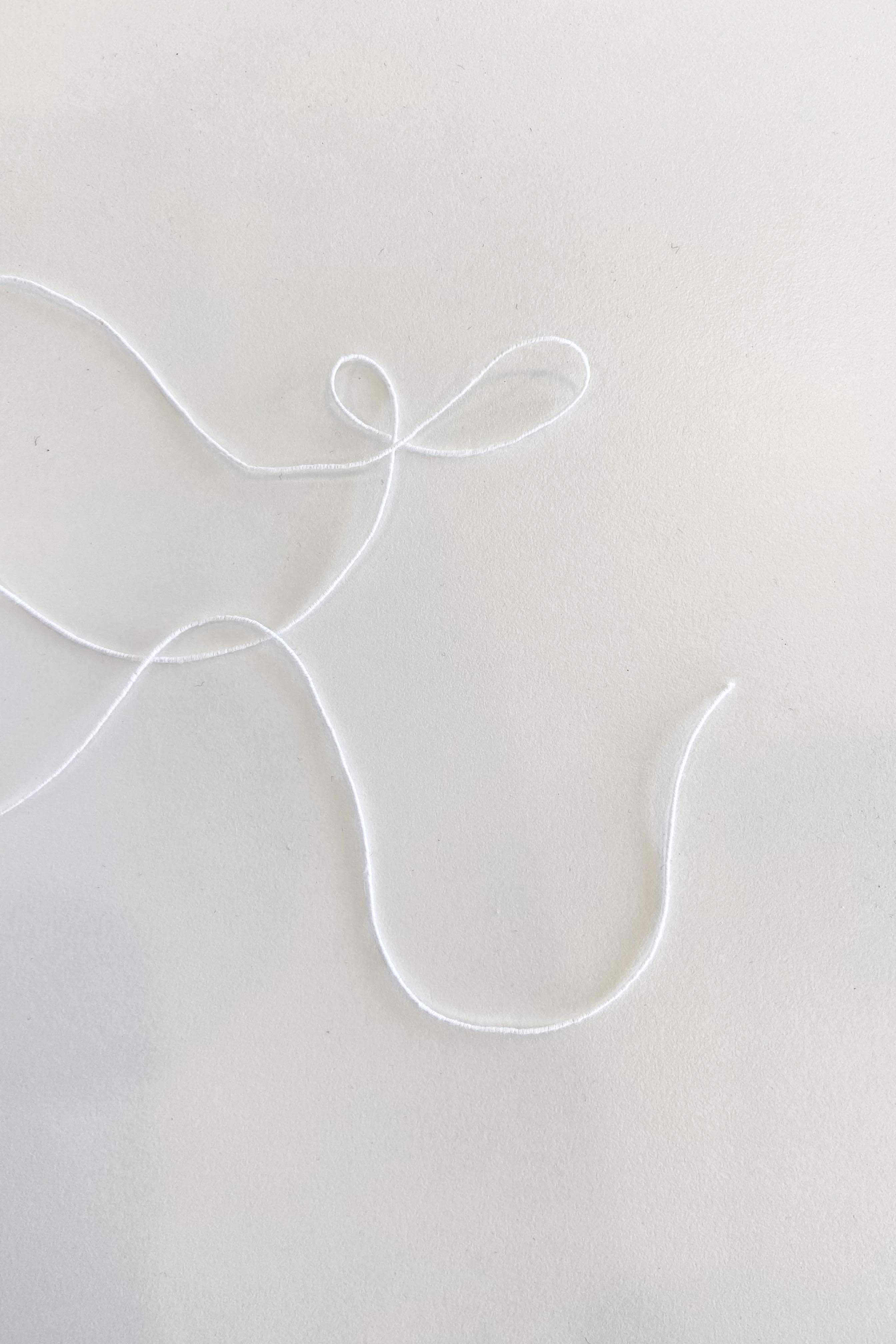 White elastic thread for smock