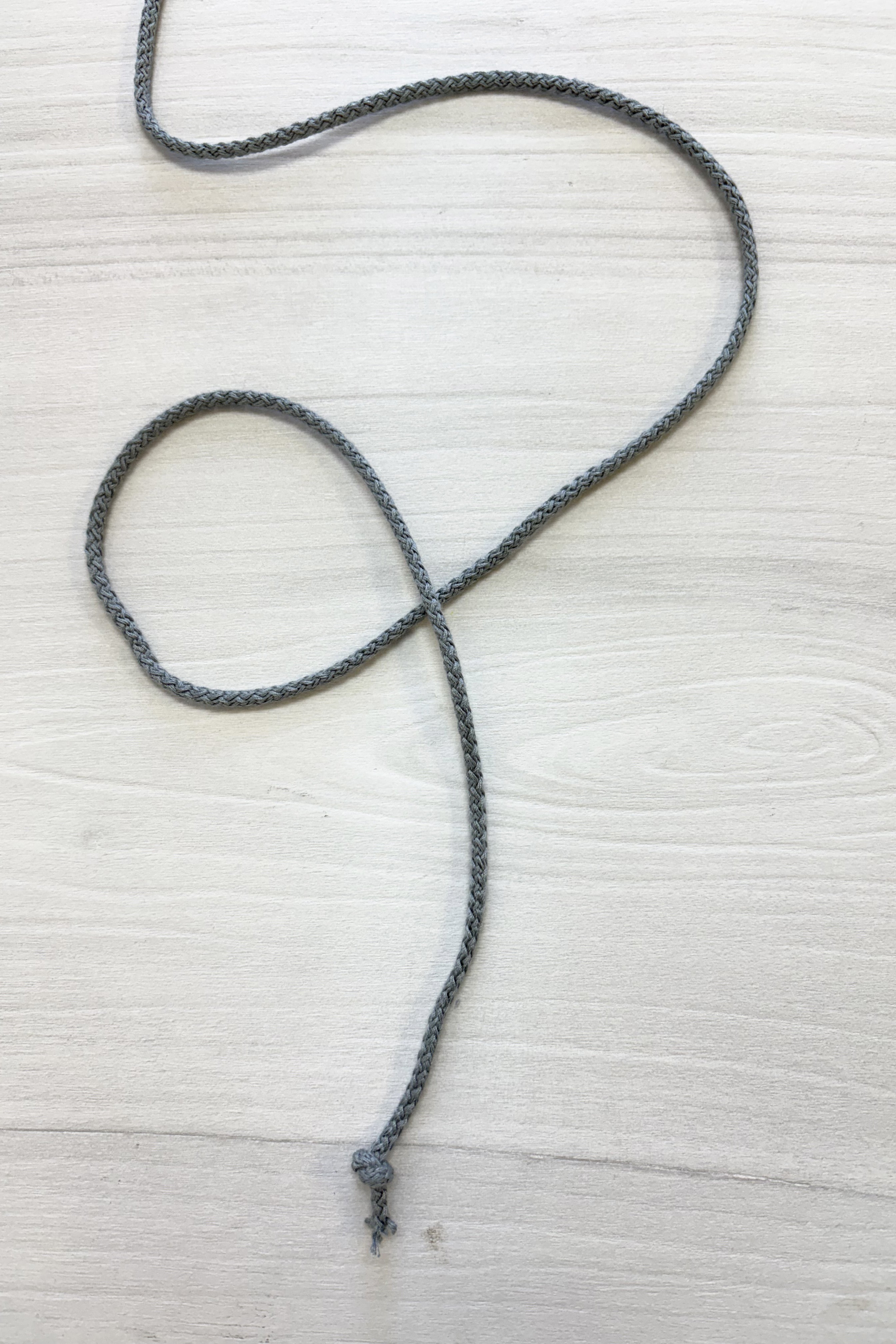 3mm braided cord - grey