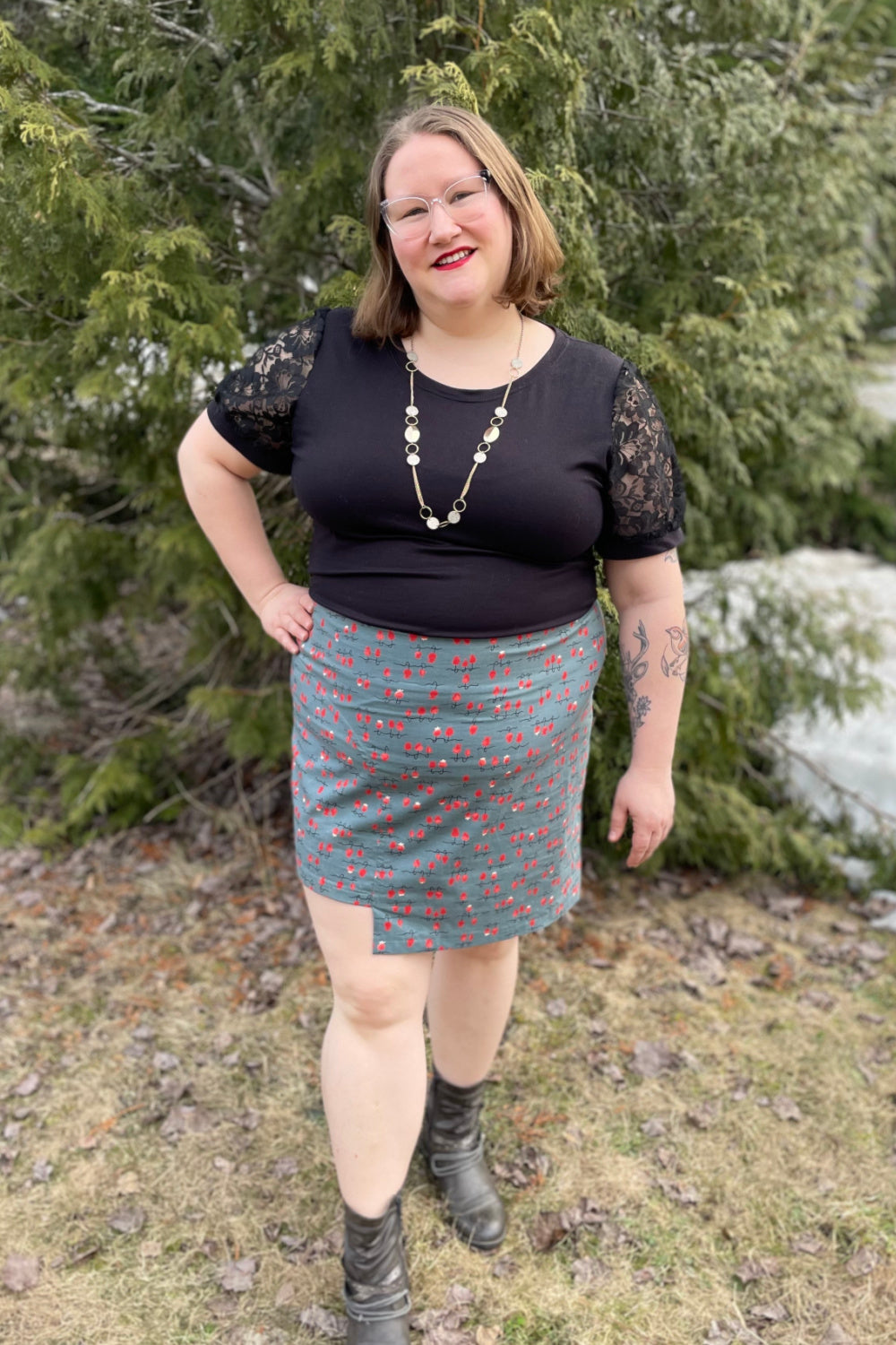 CAPE COD top and skirt set