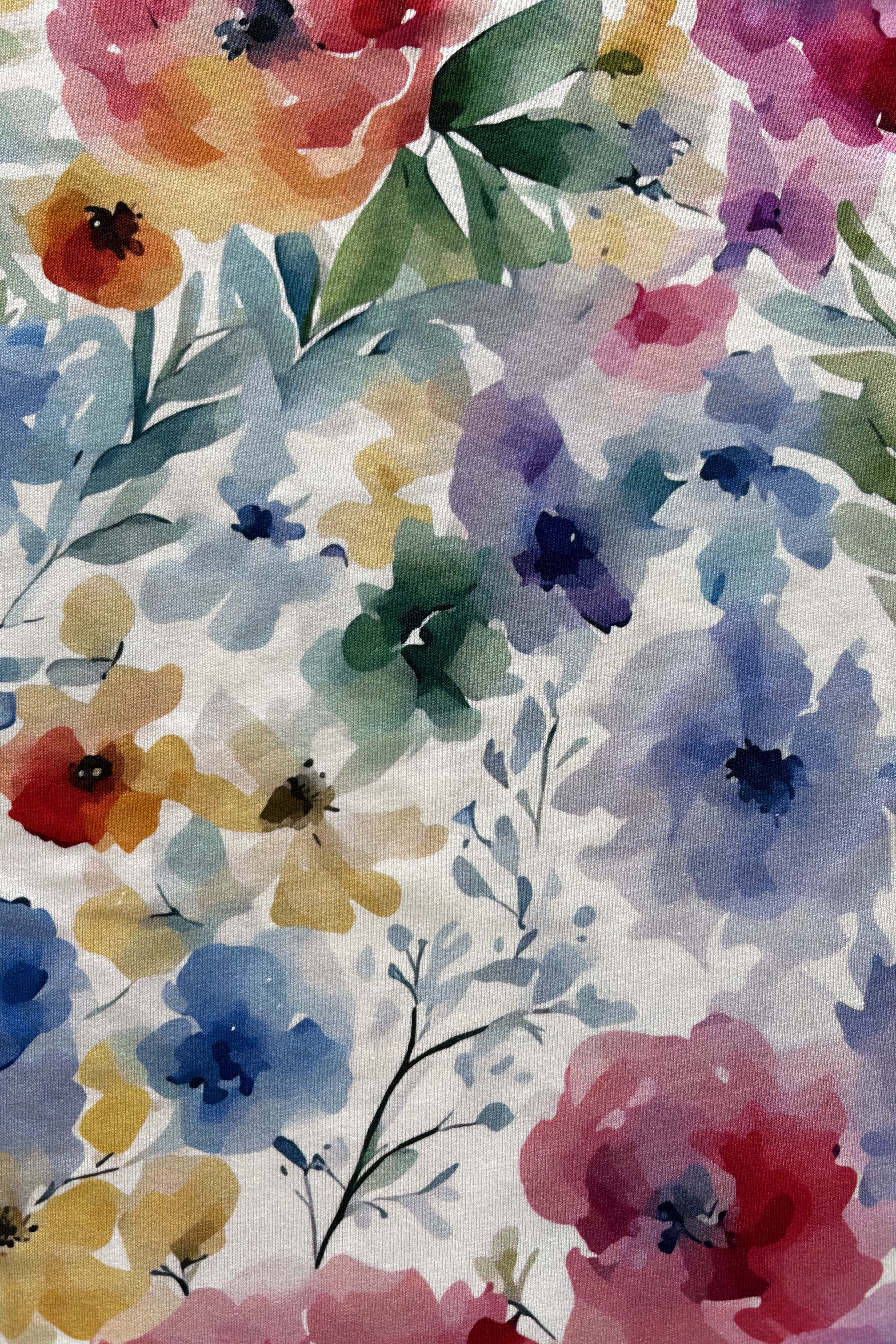 Jersey viscose fleuri