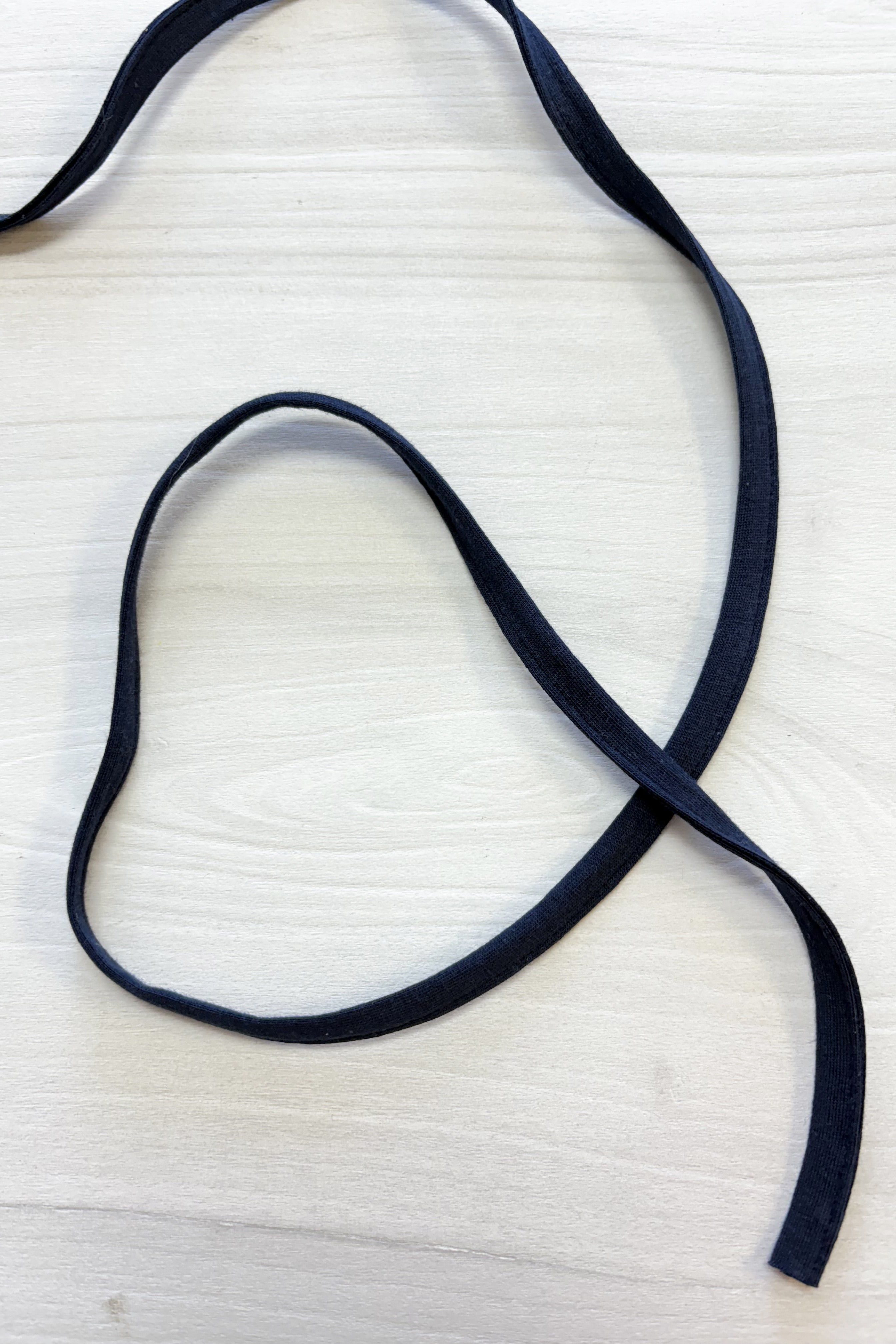 Flat cord 1cm - navy